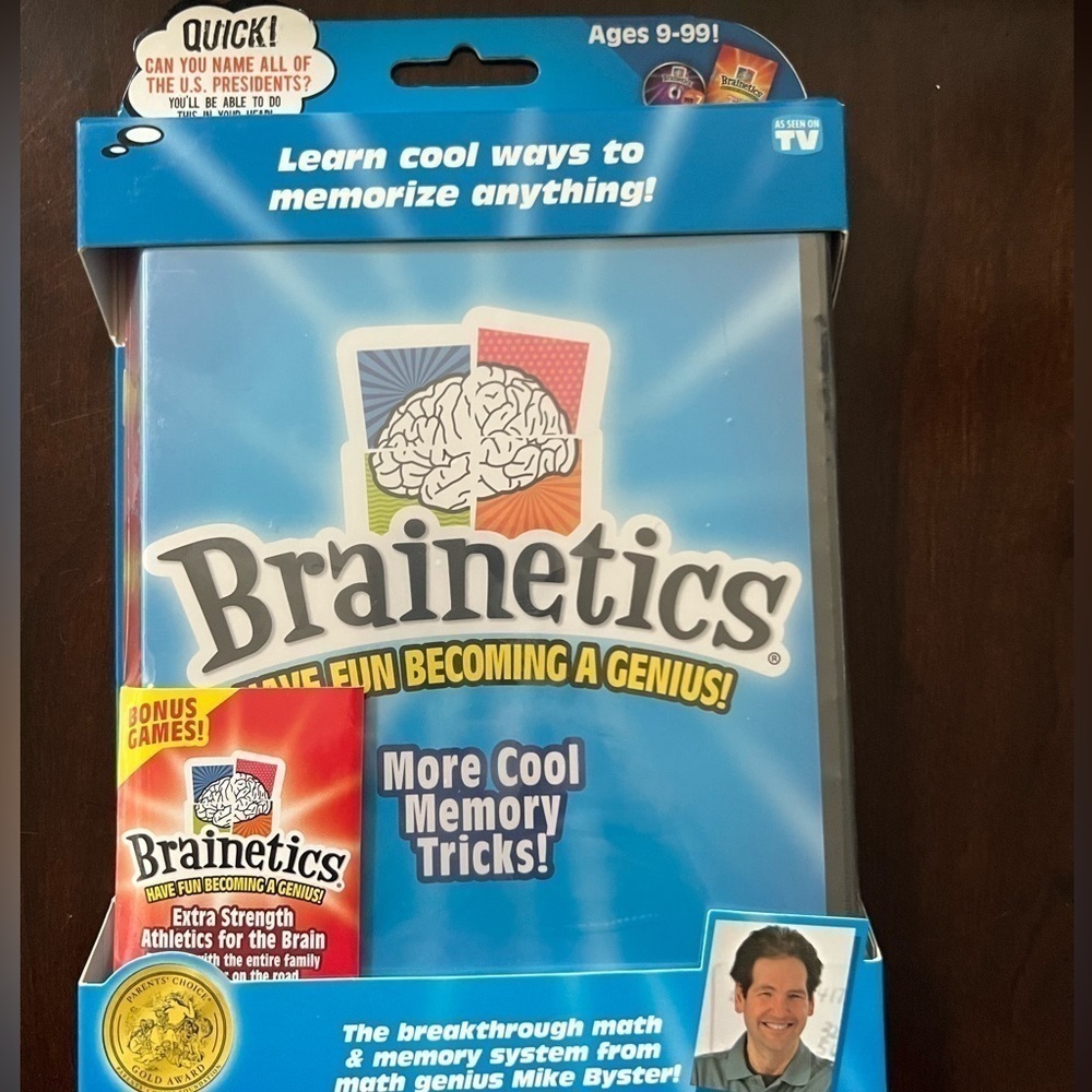 New Sealed Brainetics DVD.  Memorization games and easy instructions.